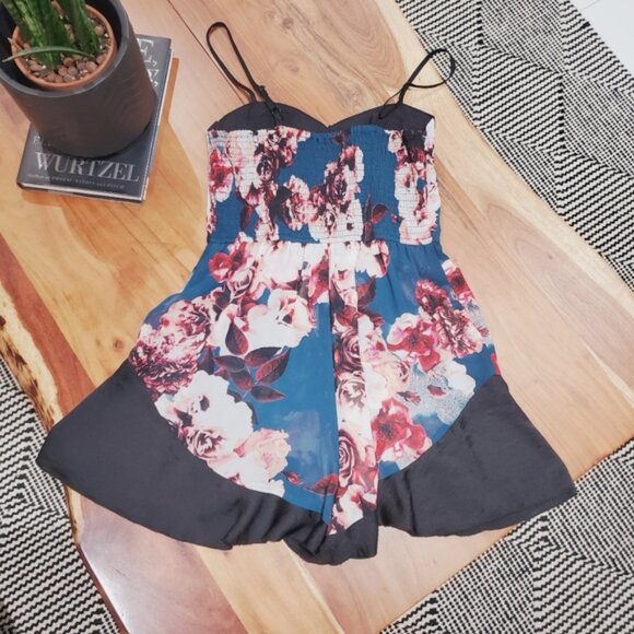 Vintage BAND OF GYPSIES Boho Semi Sheer Romper Shorts - Picture 6 of 9